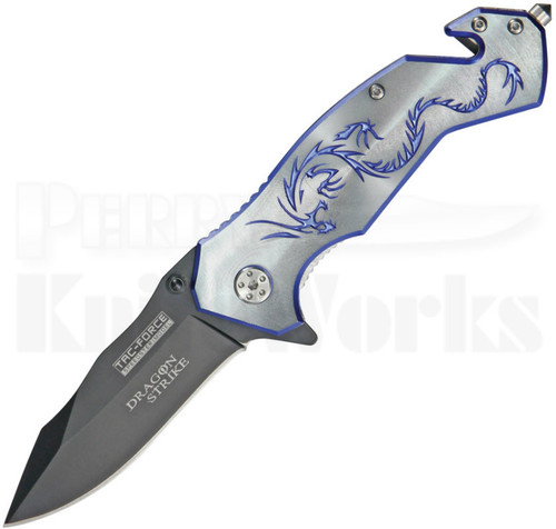Tac-Force Dragon Strike Rescue Gray Spring Assisted Knife TF-759GY